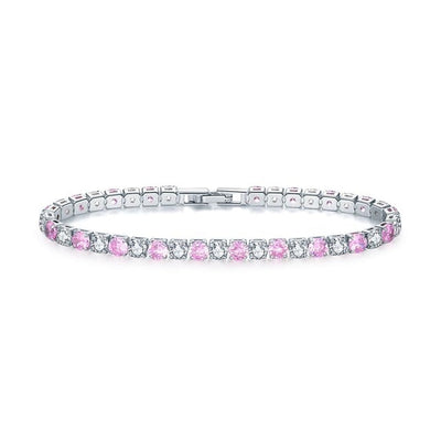 Pink Crystal Tennis Bracelets