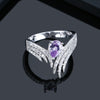 Waterdrop Zirconia Rings